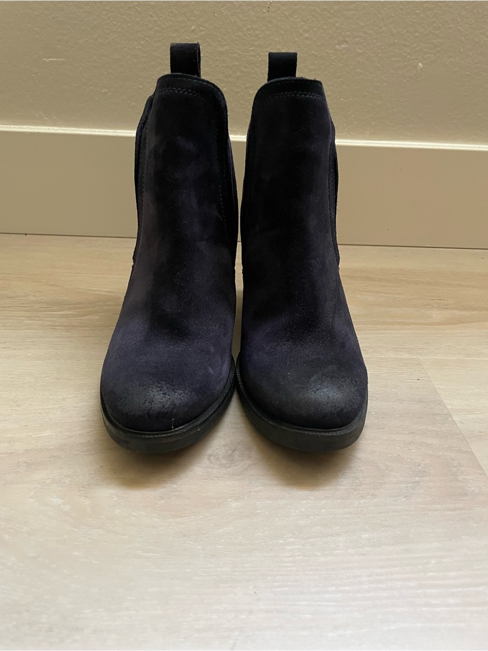 Bellfield Suede Chelsea Ankle Boots - navy